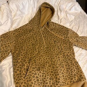Leopard Patterned Tan Hoodie